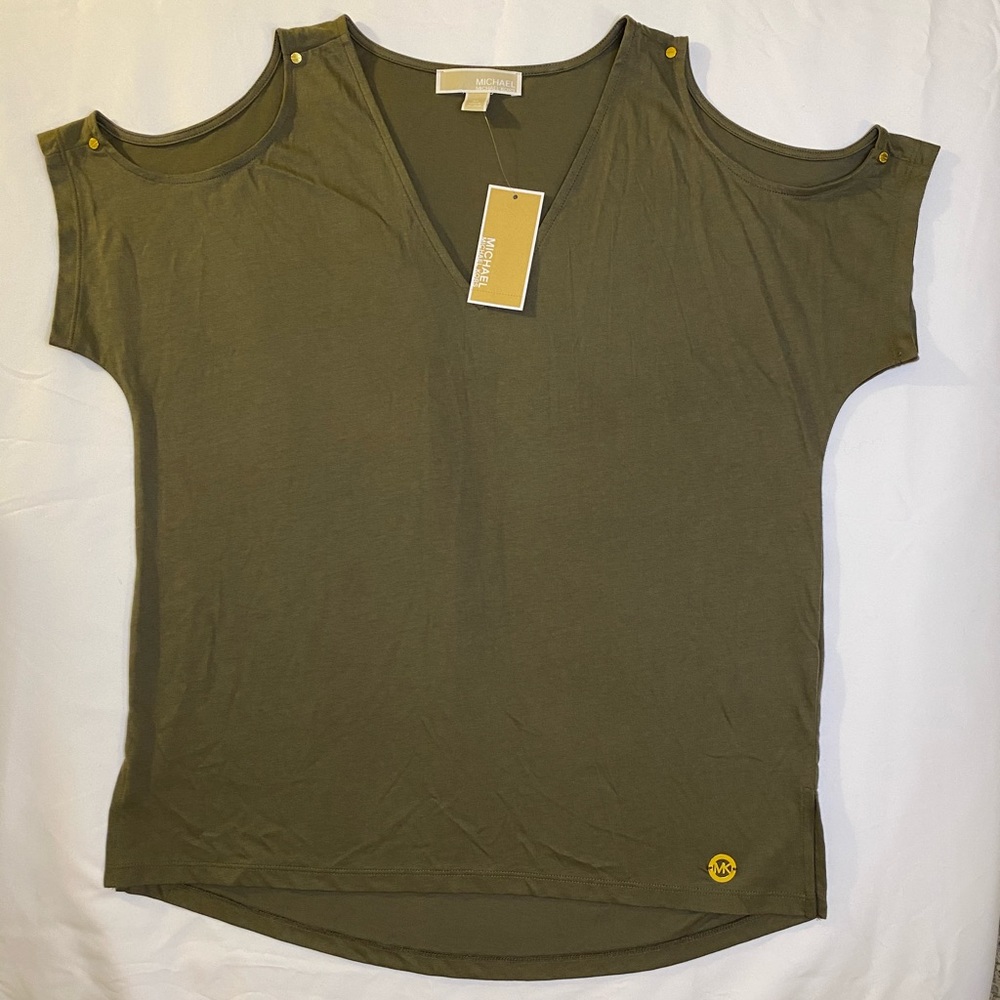 MICHAEL Michael Kors cold shoulder T-shirt